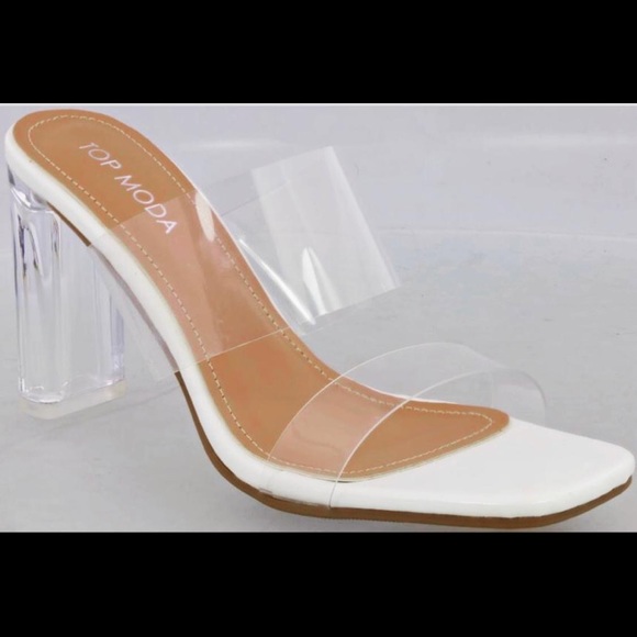 Shoes - Clear chunky heels